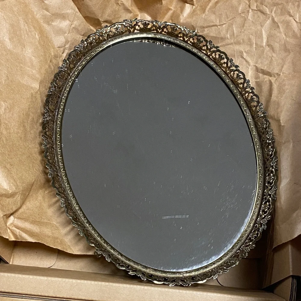 Ornate Vintage Gold Vanity Mirror